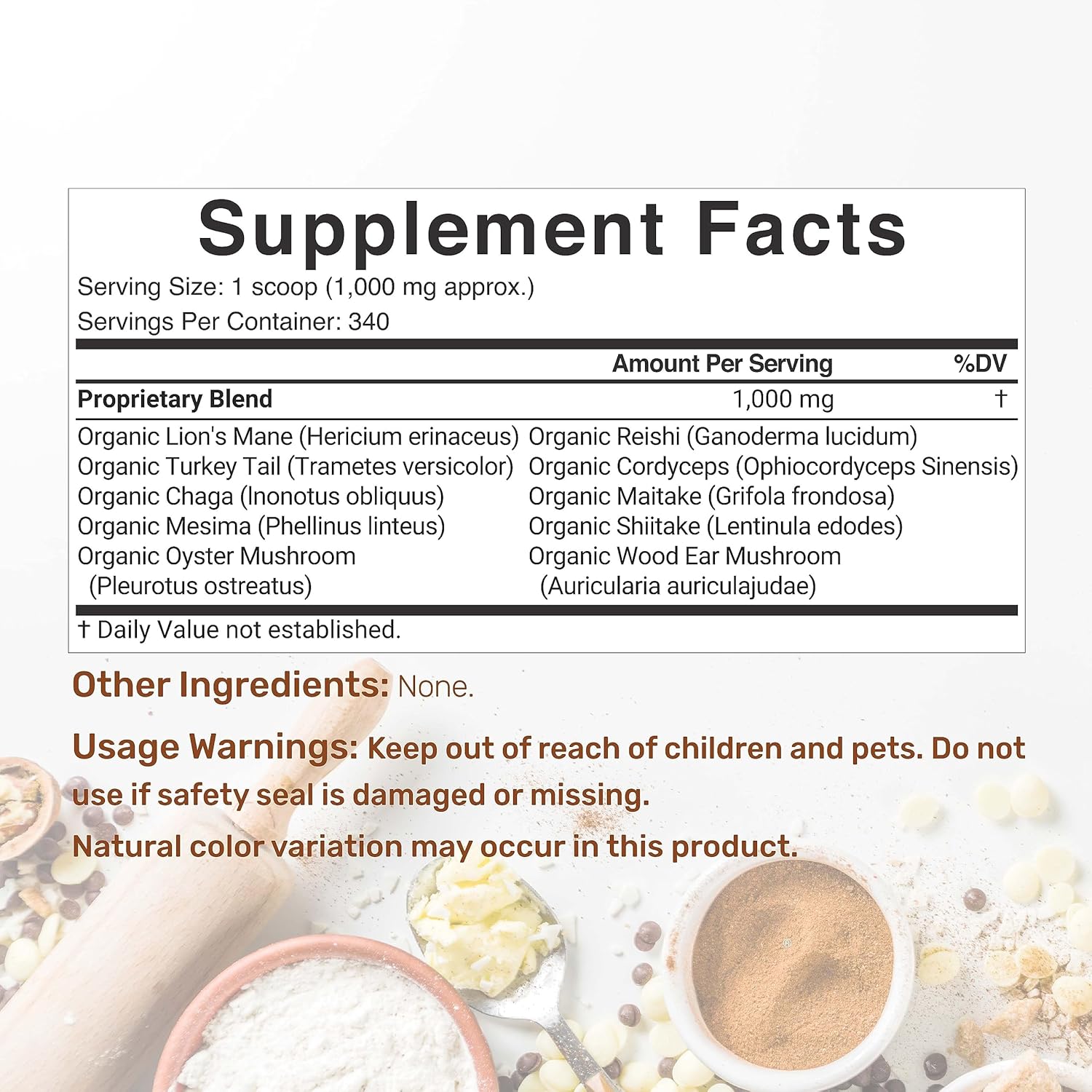 Deal Supplement Organic Mushroom Powder 10 in 1 - Görsel 3