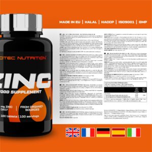 Scitec Nutrition Zinc Çinko 25 mg 100 tablets - Görsel 2