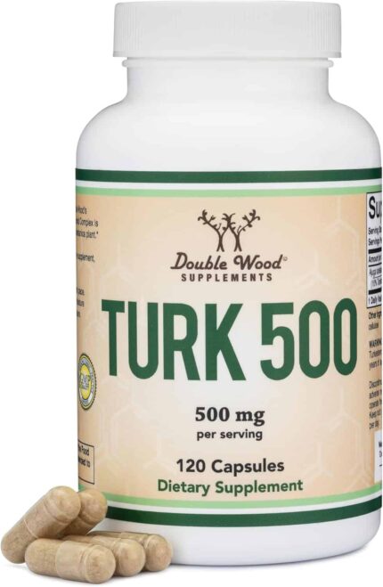 Double Wood Turkesterone for Men's Health Support 500mg, 120 Caps