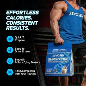 Evogen Super Huge Mass Gainer Protein High Calorie Weight Gainer  Carbs & Nutrients Strength 5,4 Kg - Görsel 3