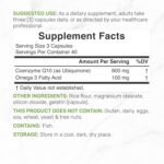 Deal Supplement CoQ10 Ubiquinone Omega 3 DHA EPA Heart Energy Brain Health Antioxidant 120 Capsules - Görsel 3