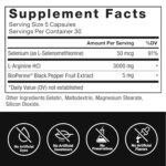 Force Factor L-Arginine Nitric Oxide BioPerine - 3000mg - 150 Capsules - Görsel 3