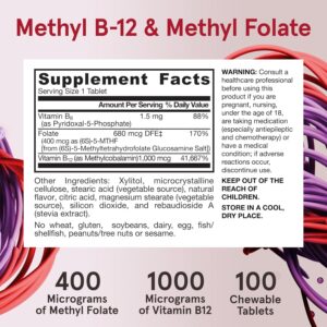 Jarrow Formulas Methyl B-12 1000 Mcg and Methyl Folate 400 Mcg - Görsel 2