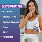 Force Factor Vaginal Health Probiotic Women's Health KSM66 Ashwagandha inositol Hormone Balance 60 Soft Chews - Görsel 2