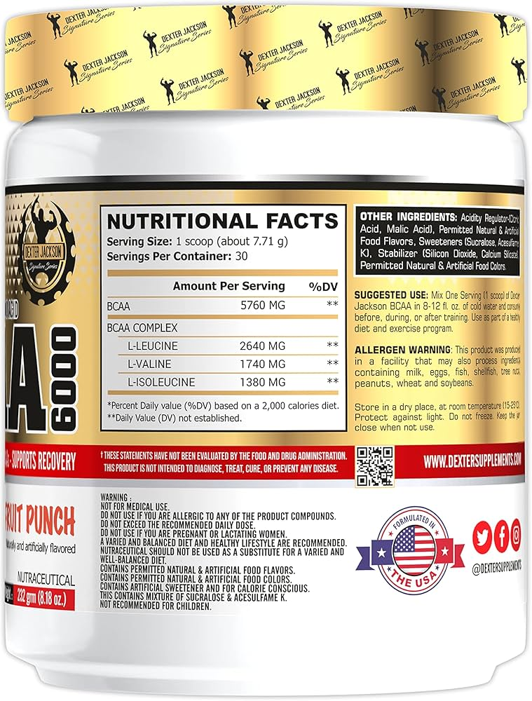 Dexter Jackson BCAA 6000 232 Gram - 30 Servis - Görsel 2
