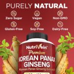 Nutrivein Korean Red Panax Ginseng Boost Energy, Mental Focus & Immune Health 1600mg 180 Caps - Görsel 2