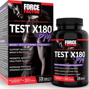 Force Factor Test X180 PM Testo Booster for Men Sleep and Recovery - 120 Caps