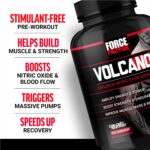 Force Factor Volcano PreWorkout Nitric Oxide Booster for Men with Creatine and L-Citrulline Pump 120 Capsules - Görsel 2