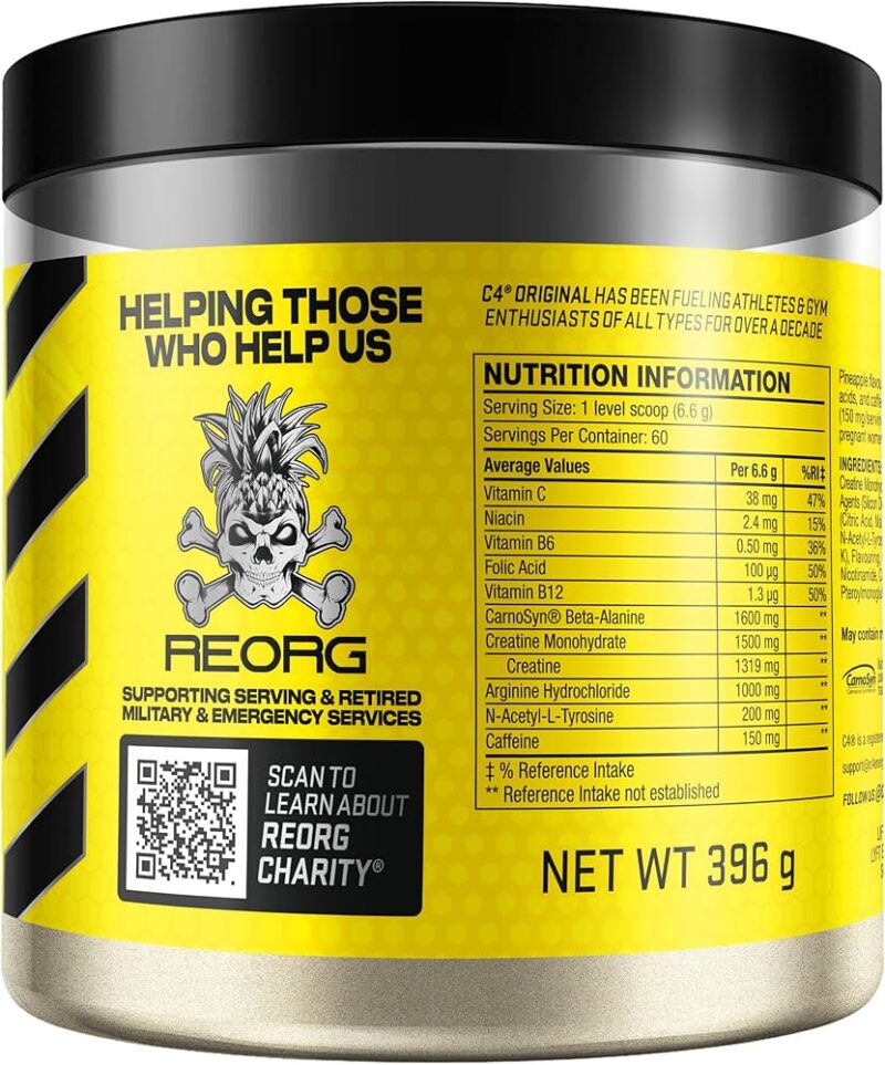 C4 Cellucor Original Preworkout 396g REORG - 60 servings - ABD VERSİYON - Görsel 3