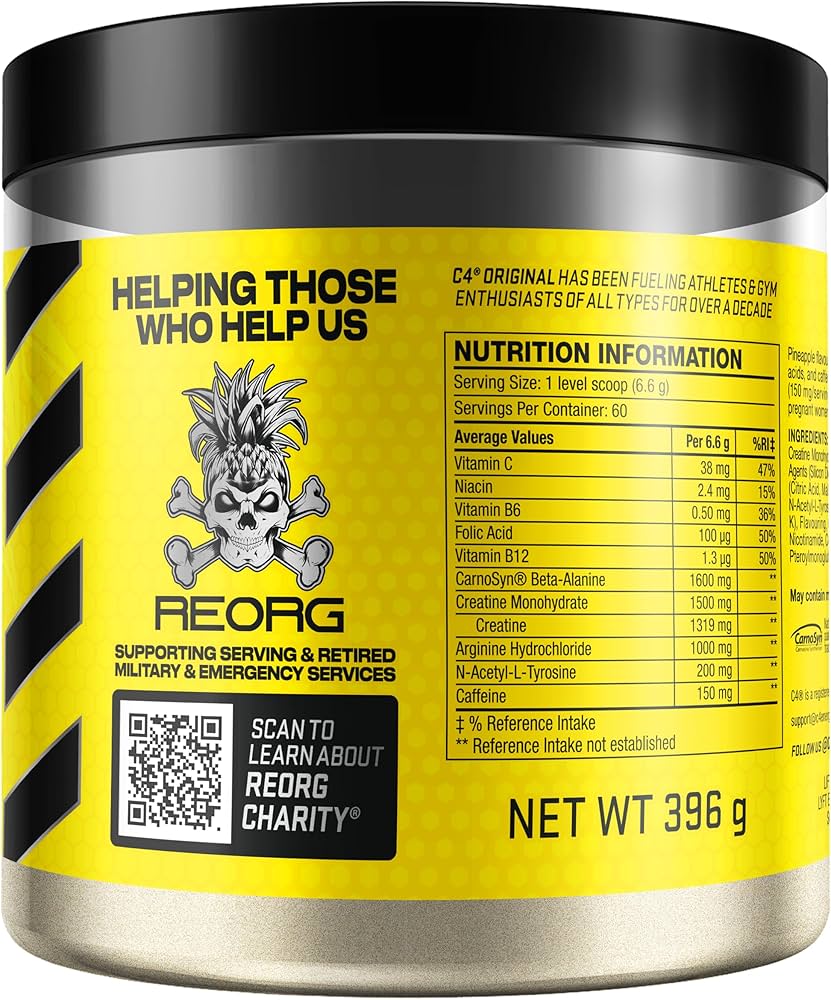 C4 Cellucor Original Preworkout 396g REORG - 60 servings - ABD VERSİYON - Görsel 3