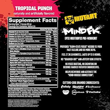 Mutant Mind FK - Epic Nootropic PreWorkout 20/40 SERVİS - Görsel 3
