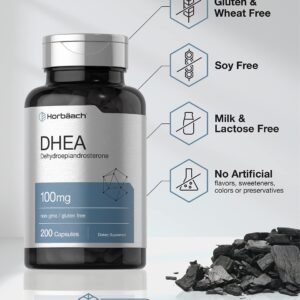 Horbäach DHEA 100mg | 200 Capsules