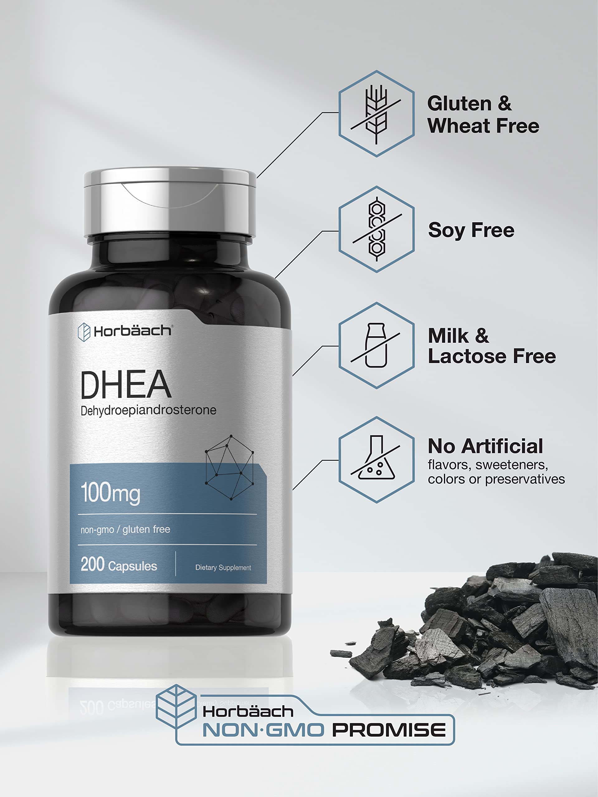 Horbäach DHEA 100mg | 200 Capsules - Görsel 2