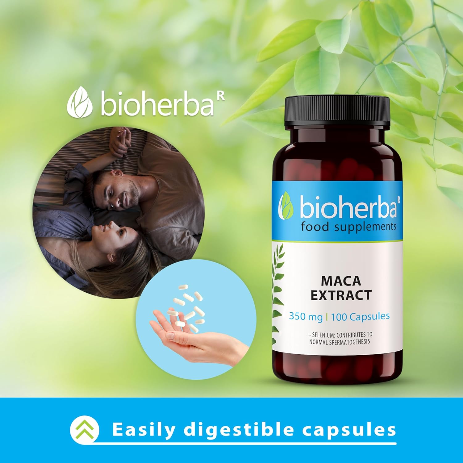 Bioherba Maca(Matcha tozu) extract+Selenium(Selenyum) 350 mg 100 caps - Görsel 3