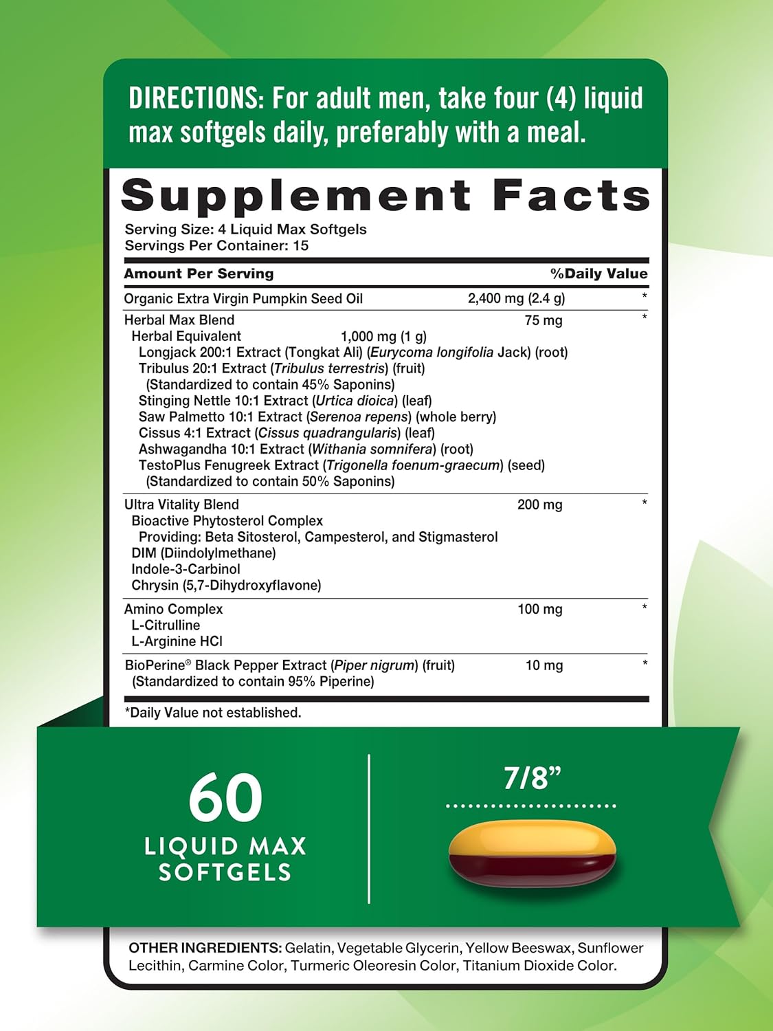 Nature's Truth, Testo Powerful Longjack Tongkat Ali+Tribulus+Fenugreek+Dım+İndole 60 Liquid Max Softgels - Görsel 4