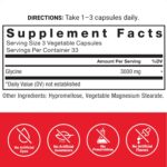 Force Factor Glycine to Promote Relaxation and Restful Sleep Support Cognitive Mood Balance, and Nerve Health, 100 Vegetable Capsules - Görsel 3