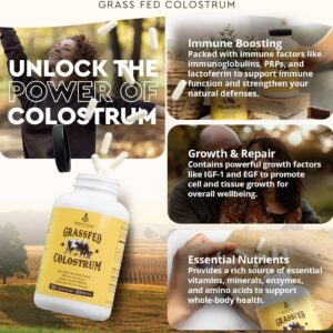 Ancestral Supplements Grass Fed Beef Colostrum Supplement, 3000 mg, 180 Caps