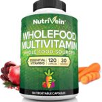 Nutrivein Whole Food Multivitamin Men & Women (Folate+Niacin+Biotin+Molybdenum 120 Caps