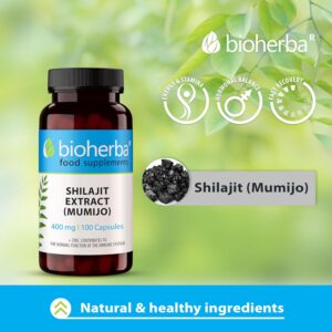 Bioherba Shilajit Extract (Mumijo) 400 mg 100 Caps - Görsel 2