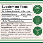 Double Wood Bacopa Monnieri Memory Supplement 450mg, 90 Caps - Görsel 3