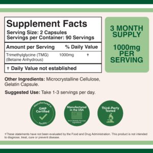 DOUBLE WOOD Tmg Trimethylglycine 1000mg 180 Capsul - Görsel 3