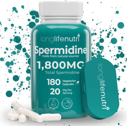 LongLifeNutri Spermidine Cellular Health & Brain 20mg 180 Veg Caps