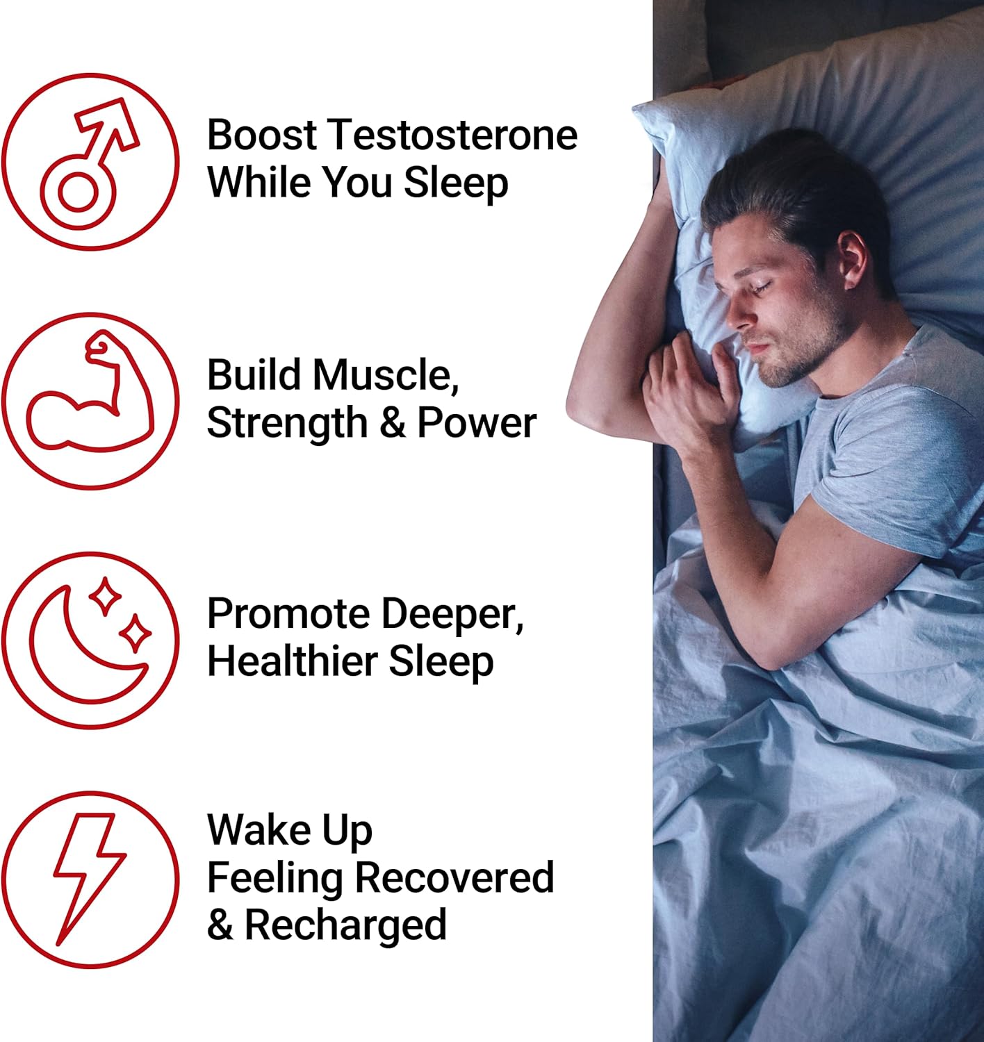 Force Factor Test X180 PM Testo Booster for Men Sleep and Recovery - 120 Caps - Görsel 5