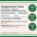 Double Wood Benfotiamine 300mg Thiamine B1 Levels More Absorbable Than Thiamine 120 Caps - Görsel 3