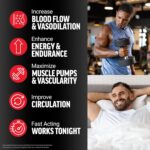 FORCE FACTOR Nitric Oxide Booster Fast-Acting L-Arginine Citrulline Maximize Muscle Pumps 120 Caps - Görsel 7