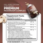 Nutrivein Mushroom Nootropic Complex Lion's Mane Cordyceps Chaga Reishi Turkey Tail Maitake - Görsel 3