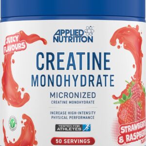 Applied Nutrition Creatine Monohydrate Powder 250g – 100% Micronized Creatine 50 Servings