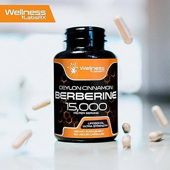 Wellnees Labs Liposomal Berberine + Ceylon Cinnamon+Turmeric + Ginseng + Ginkgo biloba 15,000mg – 120 - Görsel 2