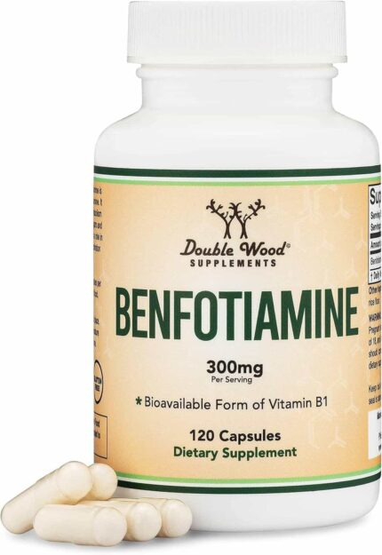 Double Wood Benfotiamine 300mg Thiamine B1 Levels More Absorbable Than Thiamine 120 Caps