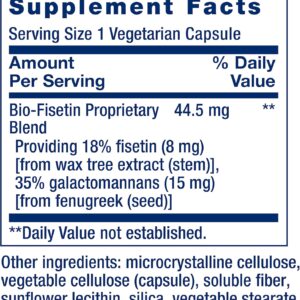 Life Extension Bio Fisetin Fenugreek Seed Cellular Health Brain Cognitive Health 30 Caps