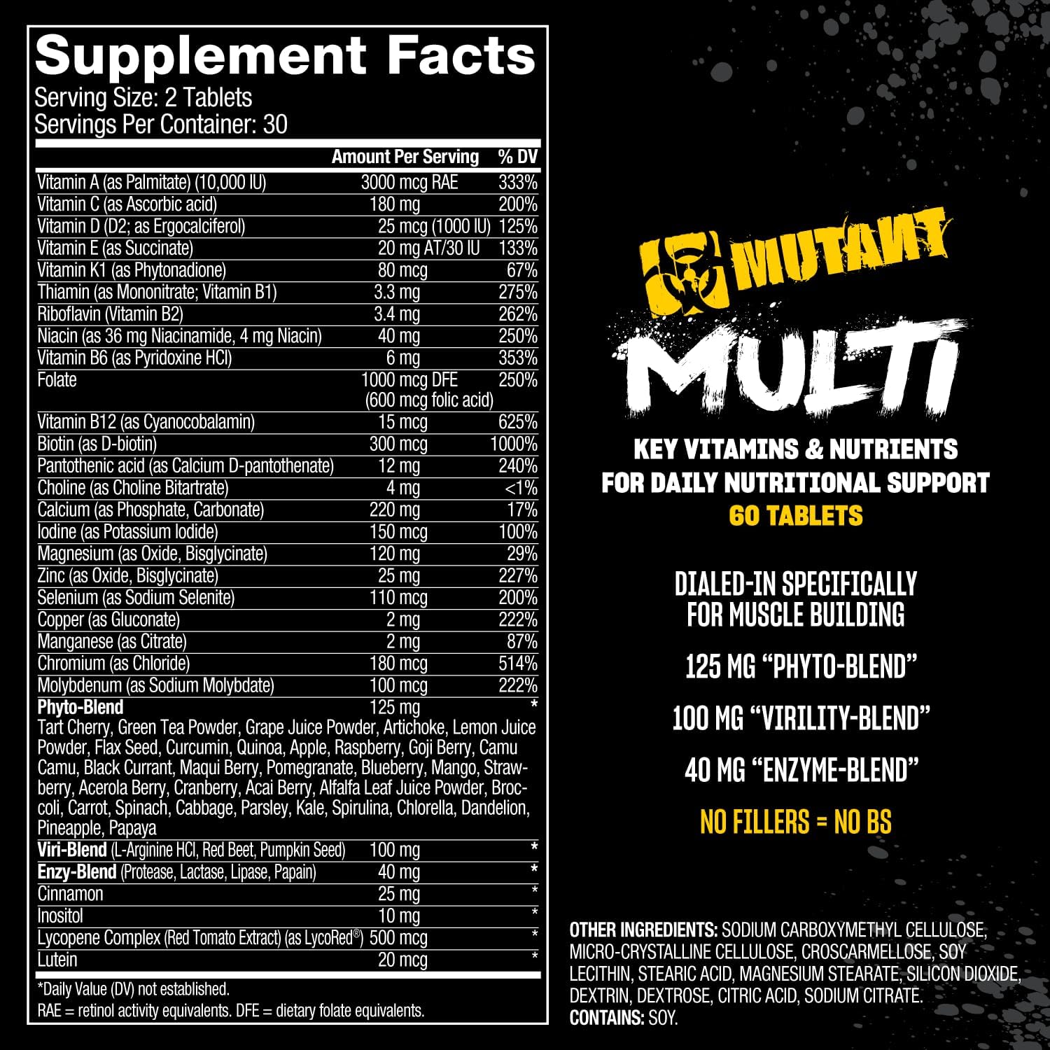 Mutant High Potency Multivitamin 60 tablet