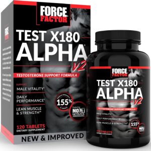 Force Factor Test X180 Alpha v2 L-Citrulline Black Maca Horny Goat Longjack Tongkat Ali - 120 Tablet
