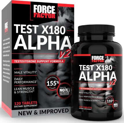 Force Factor Test X180 Alpha v2 L-Citrulline Black Maca Horny Goat Longjack Tongkat Ali - 120 Tablet