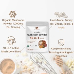 Deal Supplement Organic Mushroom Powder 10 in 1
