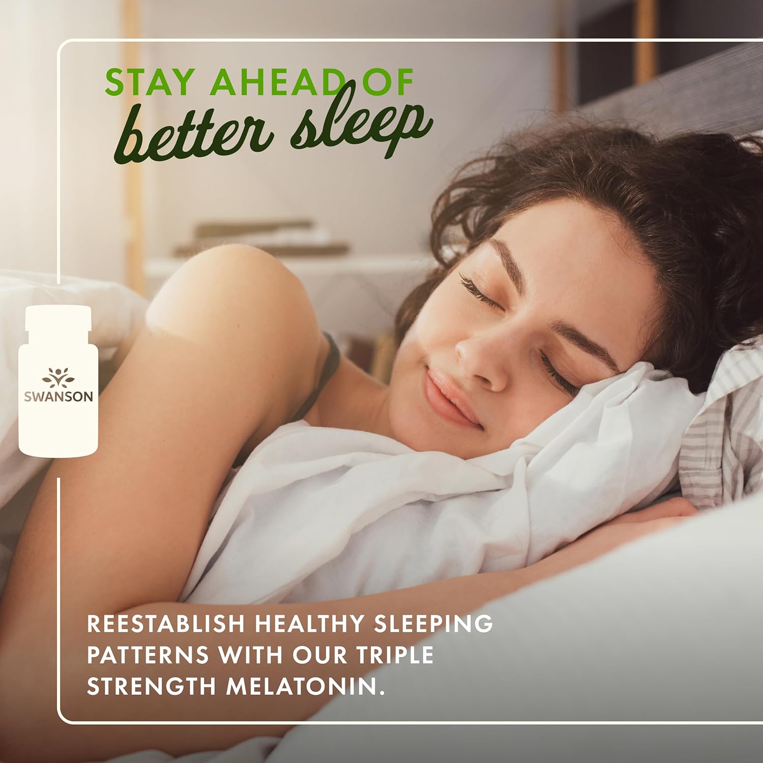 Swanson Triple Strength Melatonin – Natural Sleep Support for Disrupted Sleep Cycles – (60 Capsules, 10mg Each)