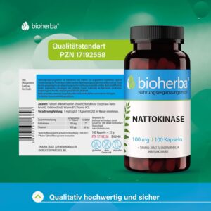 Bioherba Nattokinase Vitamin B1 Thiamin 100 mg 100 Caps - Görsel 2