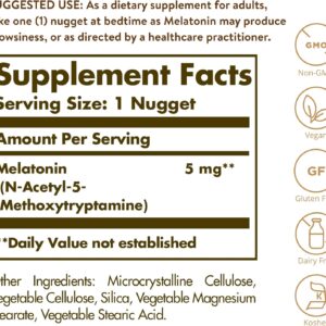 Solgar Melatonin 5 mg 120 Nuggets – 120 Servings