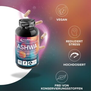 IronMaxx Ashwagandha – 120 Capsules | 600mg KSM-66®