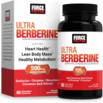 Force Factor Ultra Berberine 500mg Chromium & Cinnamon 60 Vegetable Capsules