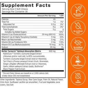 Force Factor Better Turmeric 400mg with Black Pepper & Ginger 60 Turmeric Chews