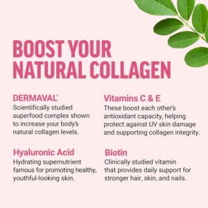 Force Factor Collagen Superfoods Women with Biotin Hyaluronic Acid and Vitamin C for Hair Skin Nails 60 Chews - Görsel 3