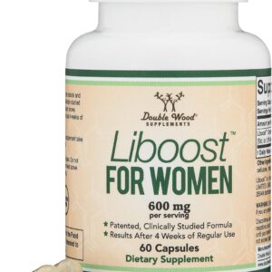 DOUBLE WOOD Liboost Libido Booster For Women Damiana Leaf Extract 600 mg 60 Caps Bayanlara özel