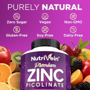 Nutrivein Zinc(Çinko) Picolinate 100 mg - 120 Caps - Görsel 3