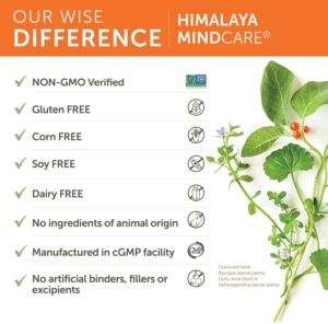 Himalaya MindCare Nootropic Herbal Brain for Memory and Focus Bacopa Ashwagandha 60 Caps - Görsel 3
