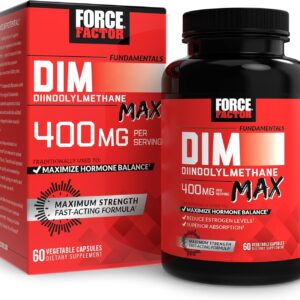 Force Factor Estrogen Balance for for Hormonal Acne, Metabolism, Menopause Dım Max, 400 mg, 60 Caps