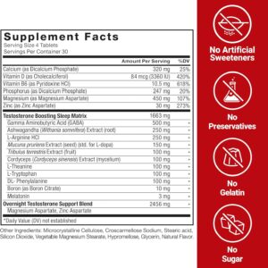 Force Factor Test X180 PM Testo Booster for Men Sleep and Recovery – 120 Caps